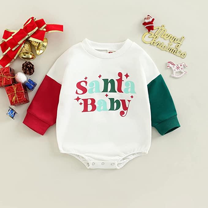 Newborn Christmas outfit - santa baby